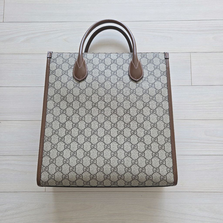 [신품급] 구찌 GG 슈프림 캔버스 토트백 브라운 이미지