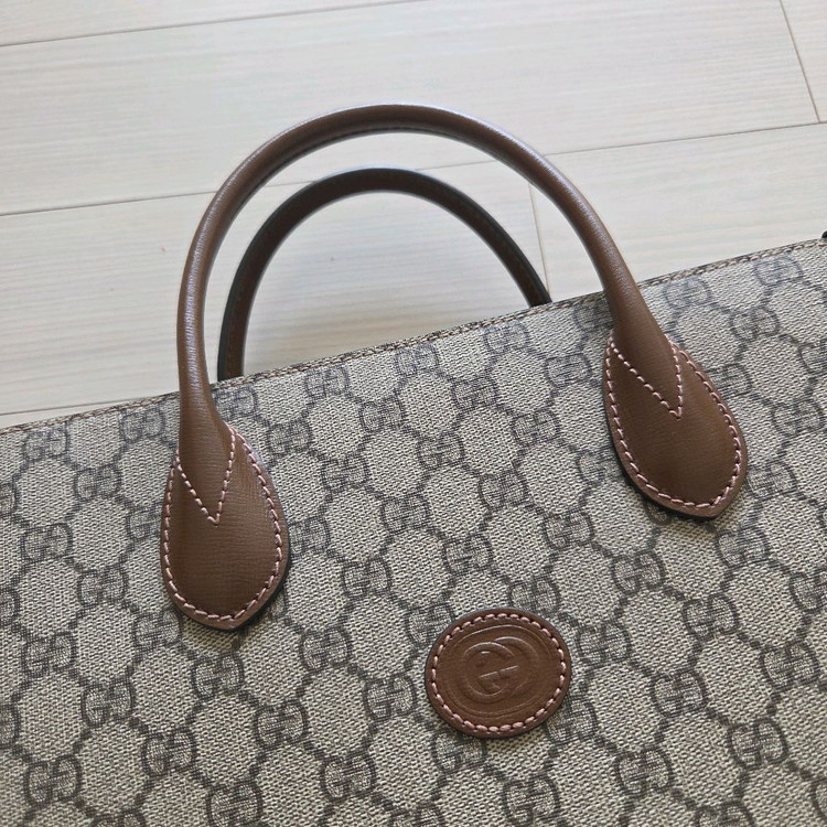 [신품급] 구찌 GG 슈프림 캔버스 토트백 브라운 이미지