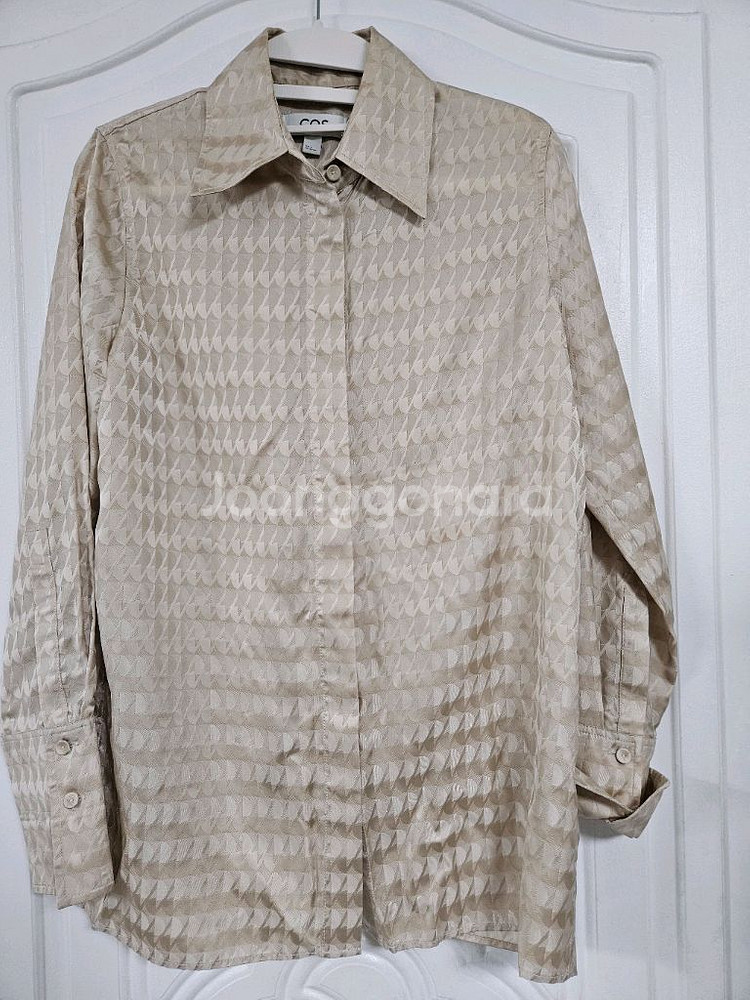 COS 새거수준 자가드원단 실크느낌 블라우스 셔츠 남방--1