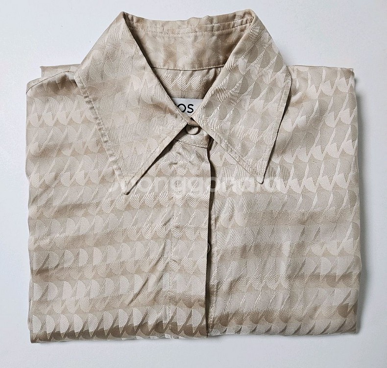 COS 새거수준 자가드원단 실크느낌 블라우스 셔츠 남방--0