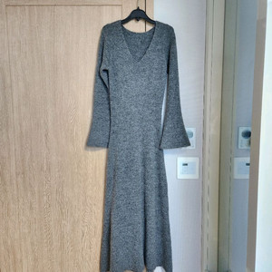 (그레이)울40 앙고라 20 부드러운 니트 롱원피스