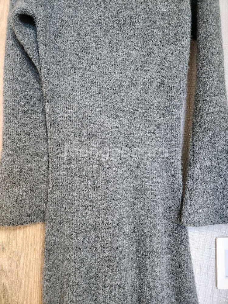 (그레이)울40 앙고라 20 부드러운 니트 롱원피스--3