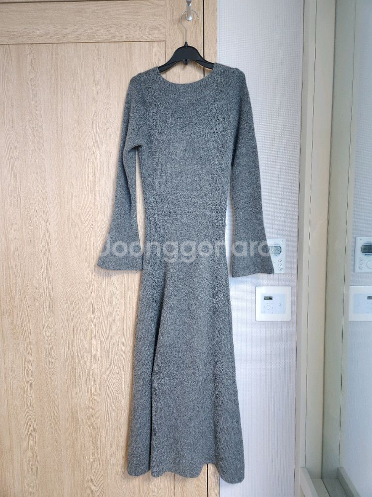(그레이)울40 앙고라 20 부드러운 니트 롱원피스--5