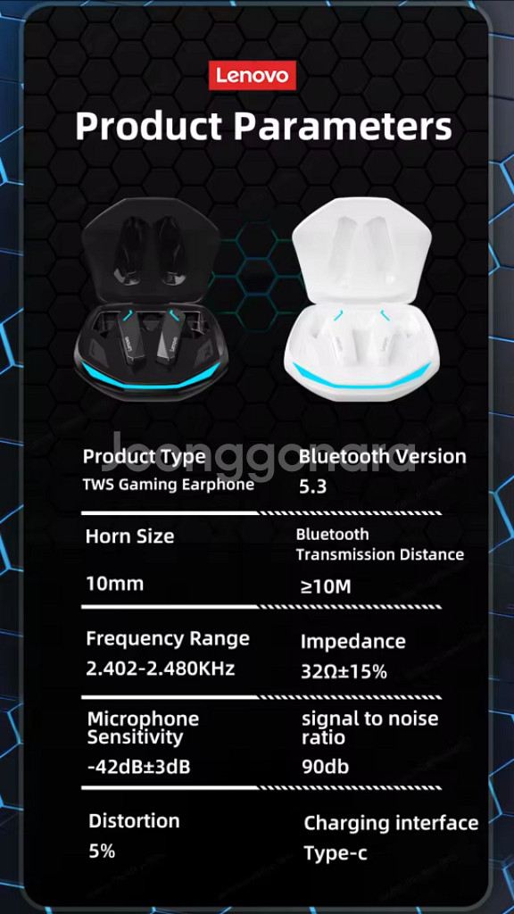 레노버 GM2 프로 무선 블루투스 이어폰--8
