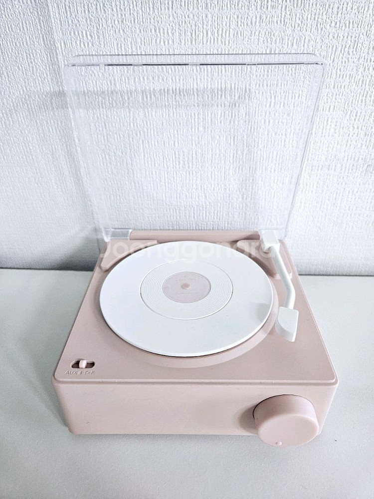 부이 턴테이블 블루투스 스피커 샌드핑크--2