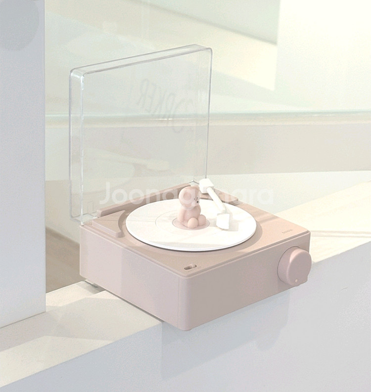 부이 턴테이블 블루투스 스피커 샌드핑크--1