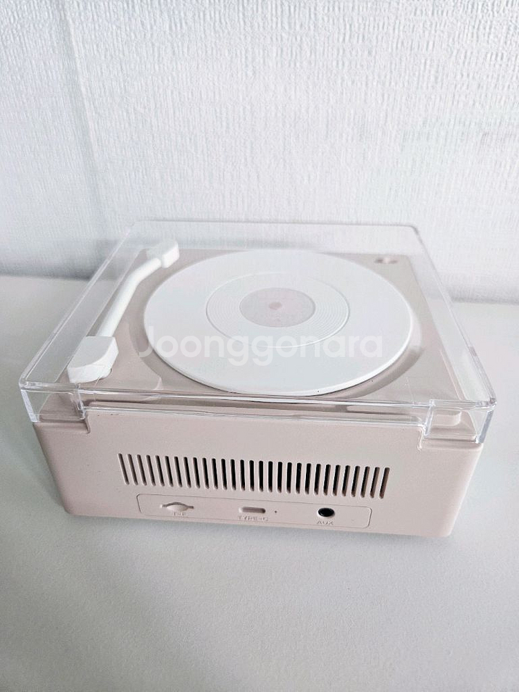 부이 턴테이블 블루투스 스피커 샌드핑크--4