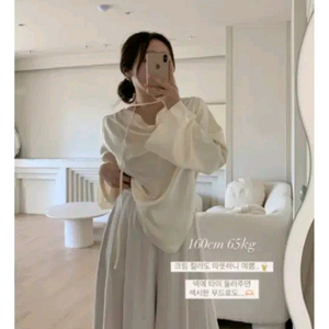 (미착용) ~88 플랫퍼 샴페르 드레이프 언발 새틴 블라우스