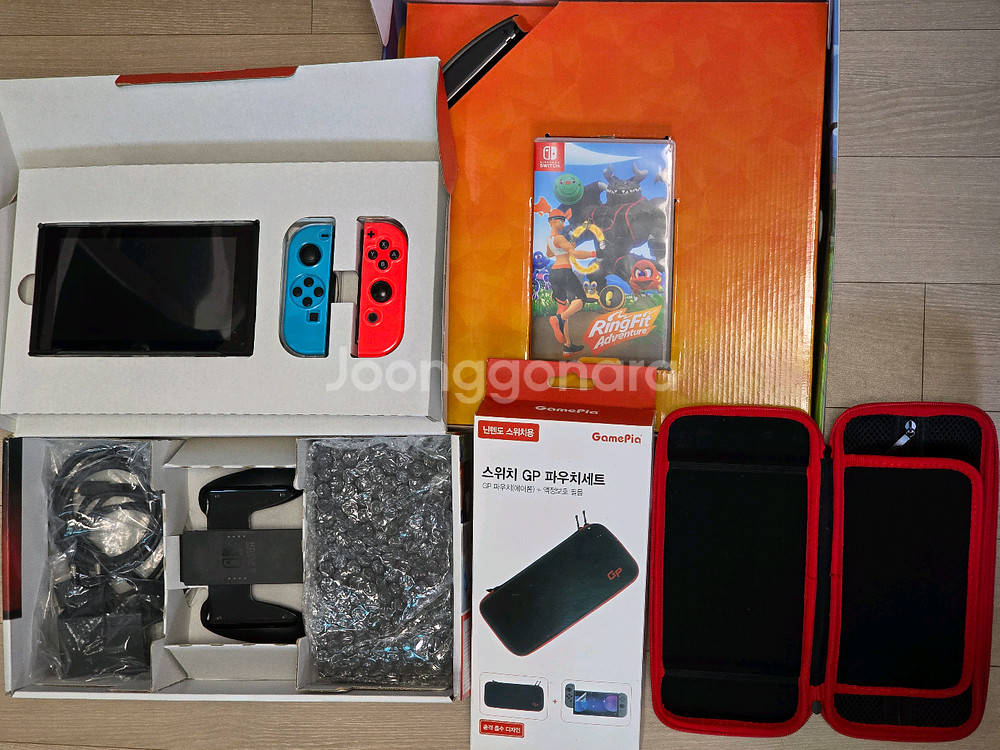 닌텐도 스위치 + 링피트 + 파우치--0