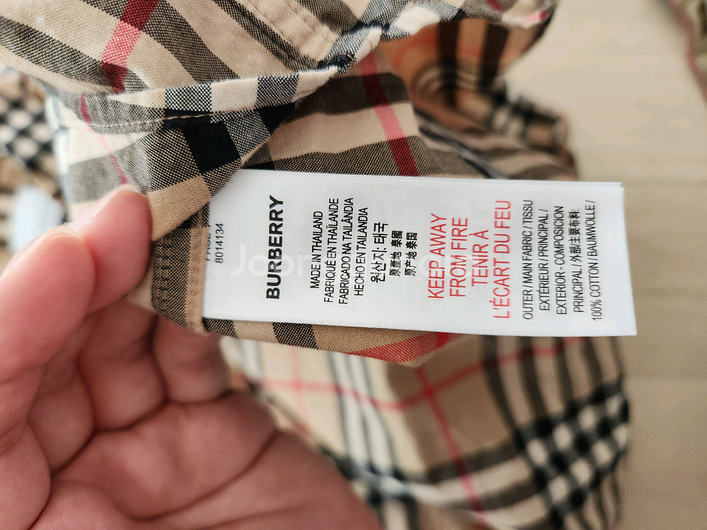 버버리 체크 셔츠 12y(152cm)--2