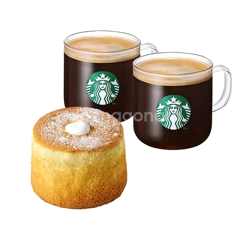 스타벅스 부드러운 디저트 세트 스벅아메+부드러운생크림카스테라--0