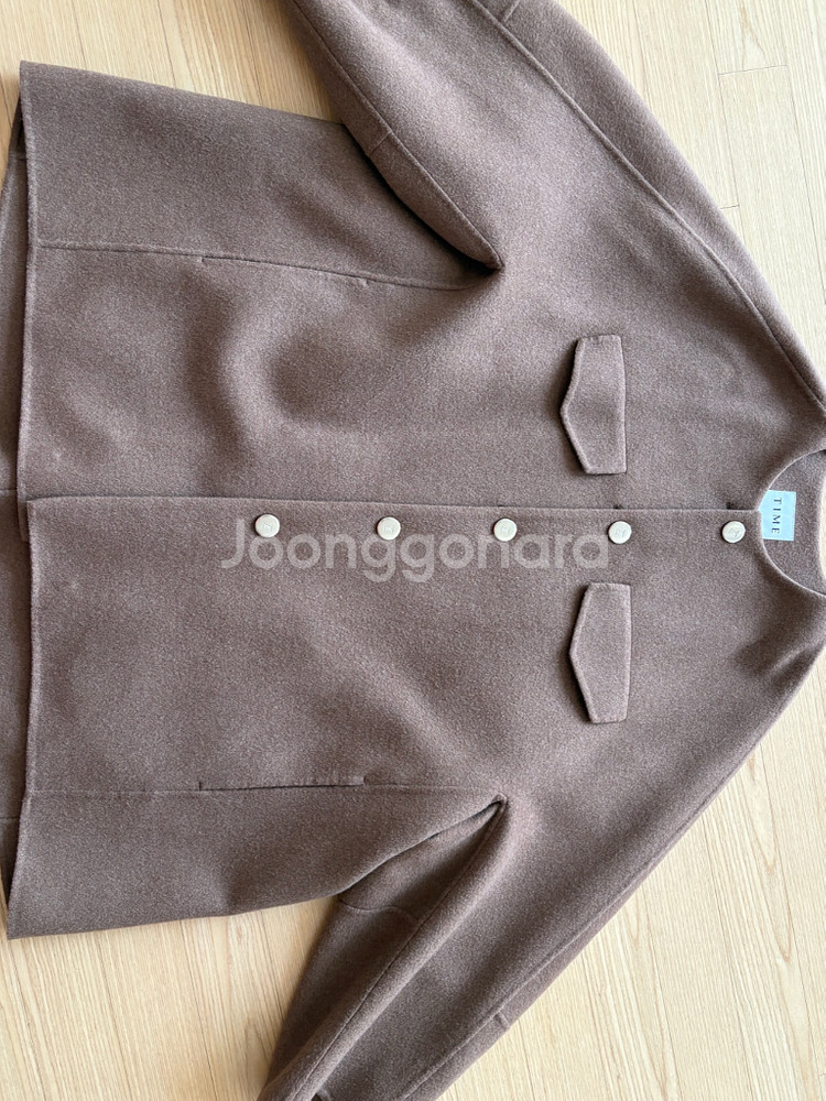 타임 완판! 브라운슈거 색상 울 오버사이즈 핸드메이드코트 55--3