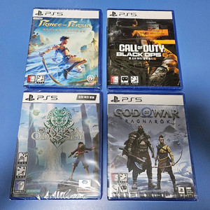 PS5 페르시아의 왕자:잃어버린 왕관,콜오브듀티 블랙옵스6,원피스 오디세이,갓오브워 라그나로크 미개봉
