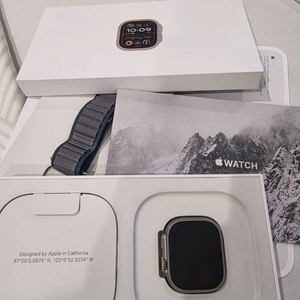 애플워치 SE2 44mm 실버 + 네이비 스포츠밴드