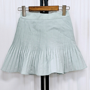 민트색 플리츠 미니 스커트 밴딩 치마바지