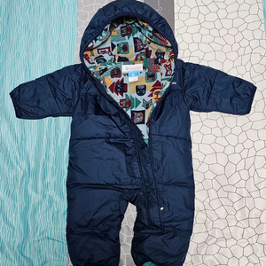 컬럼비아 유아 덕다운 패딩 우주복