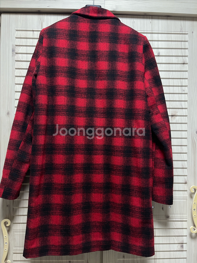 (거의새상품)톰앤래빗 여성레드체크 모직코트(66)--3