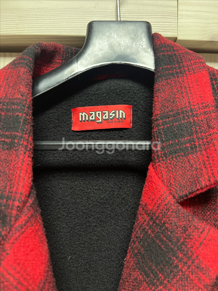 (거의새상품)톰앤래빗 여성레드체크 모직코트(66)--1