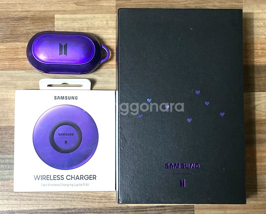 삼성 버즈+(SM-R175)전용 무선충전기BTS에디션 풀셋--9