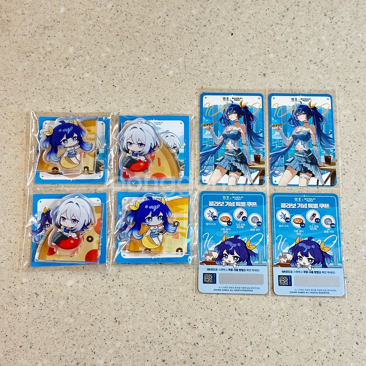 명조 반올림피자 아크릴 스탠드 + 포카 +쿠폰--0