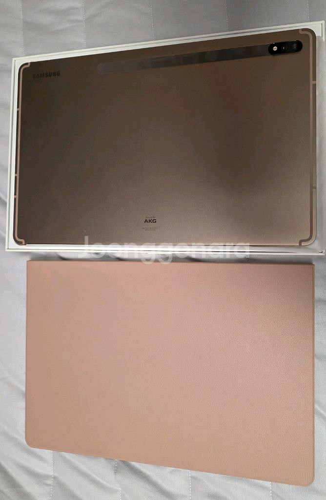 새것상태 핑크 삼성 갤럭시탭 S7+ LTE 핑크 정품 케이스 + 파우치--2