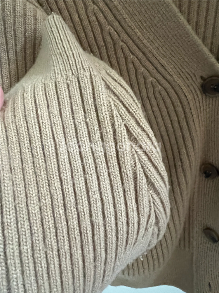 츄니토리 브라운 울 가디건 만원--1