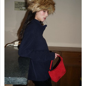 어텐즈 스웨이드 탑 핸들 백(레드)