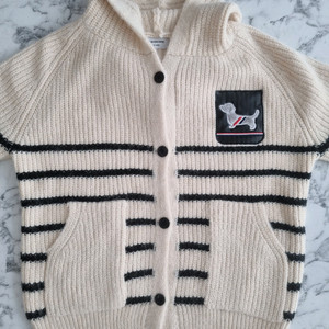 (새상품)톰브라운 후드 니트 가디건 베이지