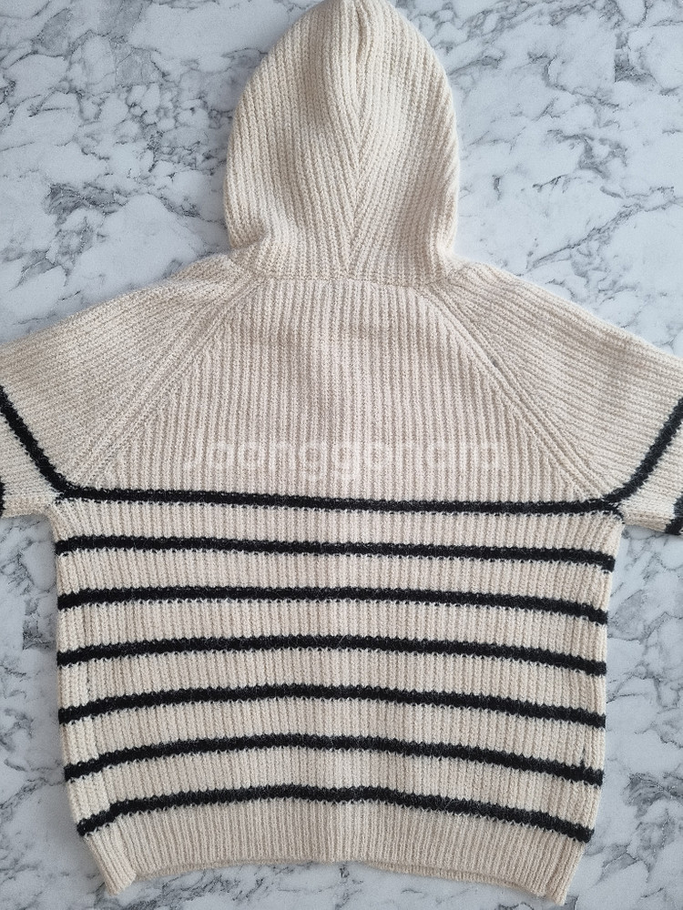 (새상품)톰브라운 후드 니트 가디건 베이지--3