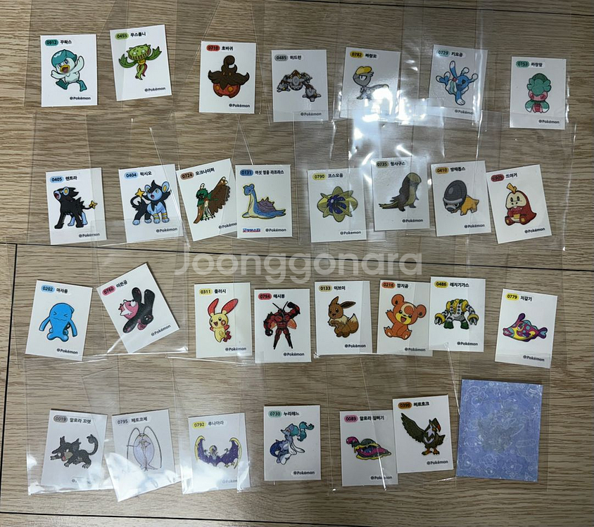 포켓몬 빵 띠부씰 30종 세트--0