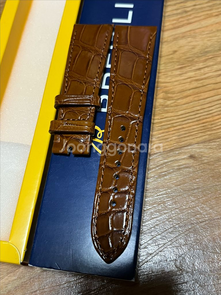 정품 브라이틀링 22mm 엘리게이터 스트랩--3