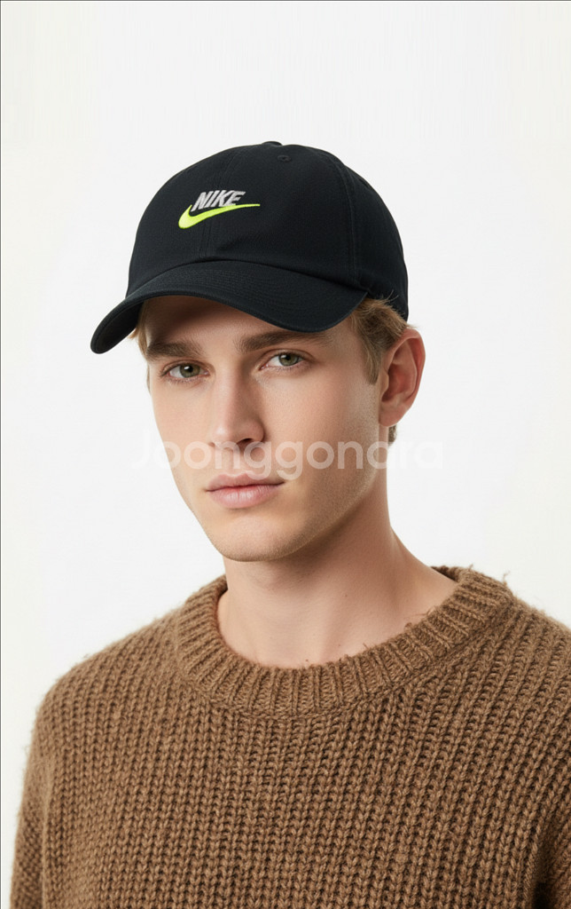 NIKE 나이키 헤리티지86 퓨추라 초레어 형광노랑 스우시 볼캡 남녀공용 모자 운동 헬스--8