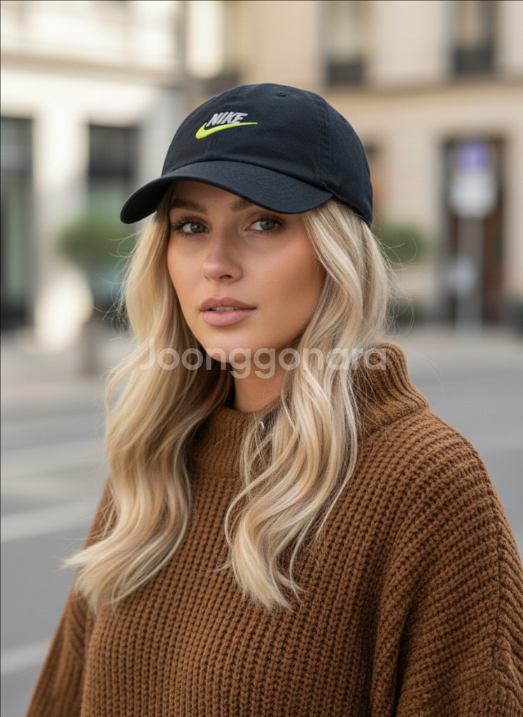 NIKE 나이키 헤리티지86 퓨추라 초레어 형광노랑 스우시 볼캡 남녀공용 모자 운동 헬스--9