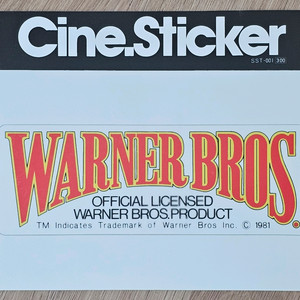영화사 워너브라더스 Cine 스티커 1981년 워너브라더스 공식 스티커