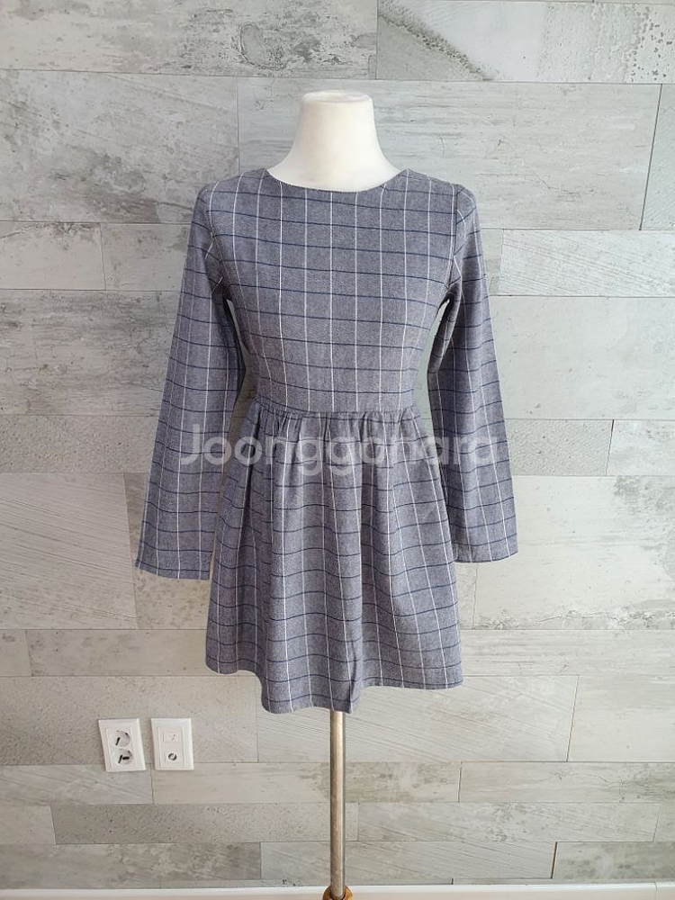 (상태좋음)체크 블라우스 프리사이즈 55--0