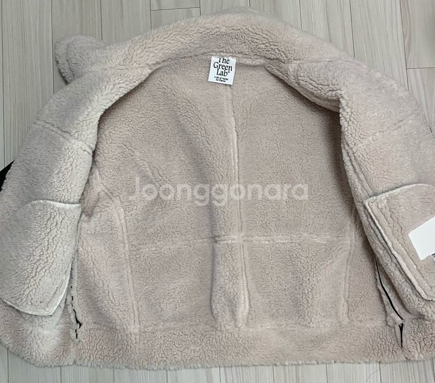 더그린랩 FAUX 퍼 하이넥 무스탕 자켓 블랙--5