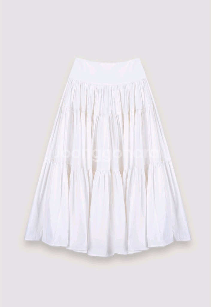 더티스 크림 코튼 롱 스커트 s사이즈--1