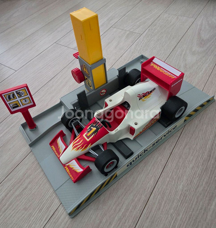 플레이모빌 정비소 및 F1 레이싱카--0