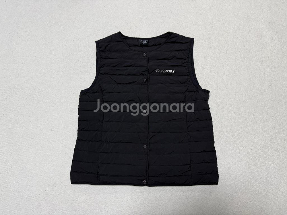 디스커버리 구스다운 경량패딩 조끼 여성용 100호 77사이즈--0