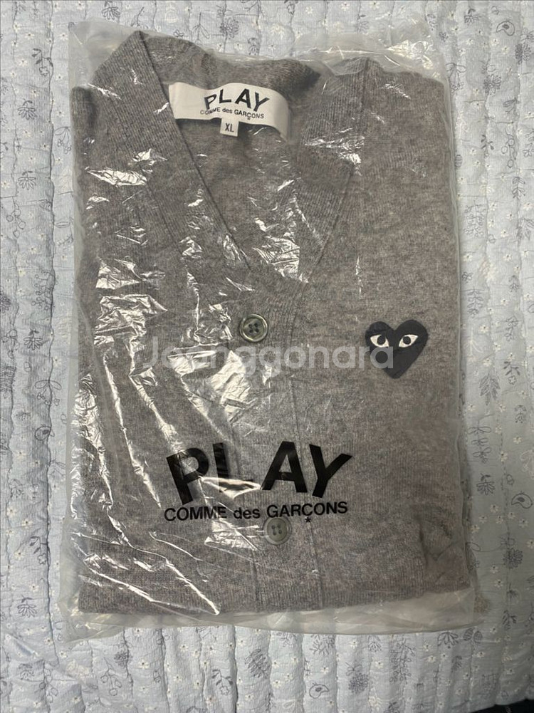 꼼데가르송 플레이 하트 니트 가디건--2