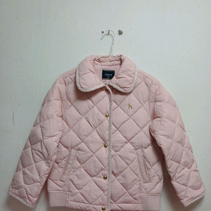 헤지스 핑크 퀼팅 경량패딩 점퍼 사이즈 155(13y)