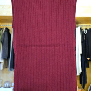 SYSTEM 골지 니트 민소매 버건디