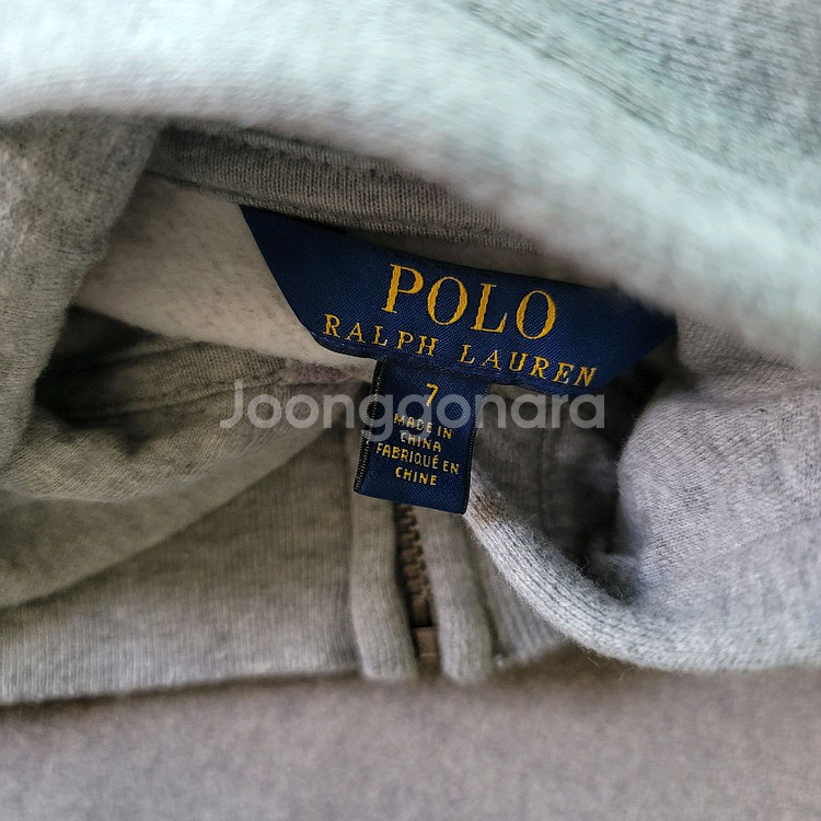 정품 폴로 랄프로렌 키즈 후드 집업 7Y--1