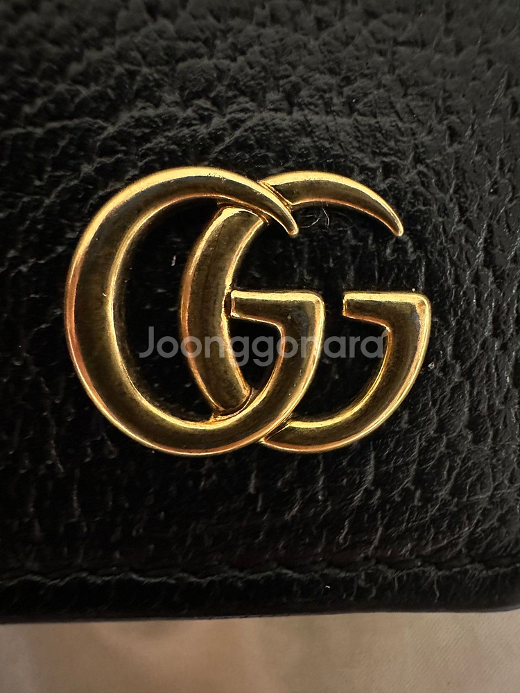 정품 구찌 GG 마몬트 장지갑 블랙--5