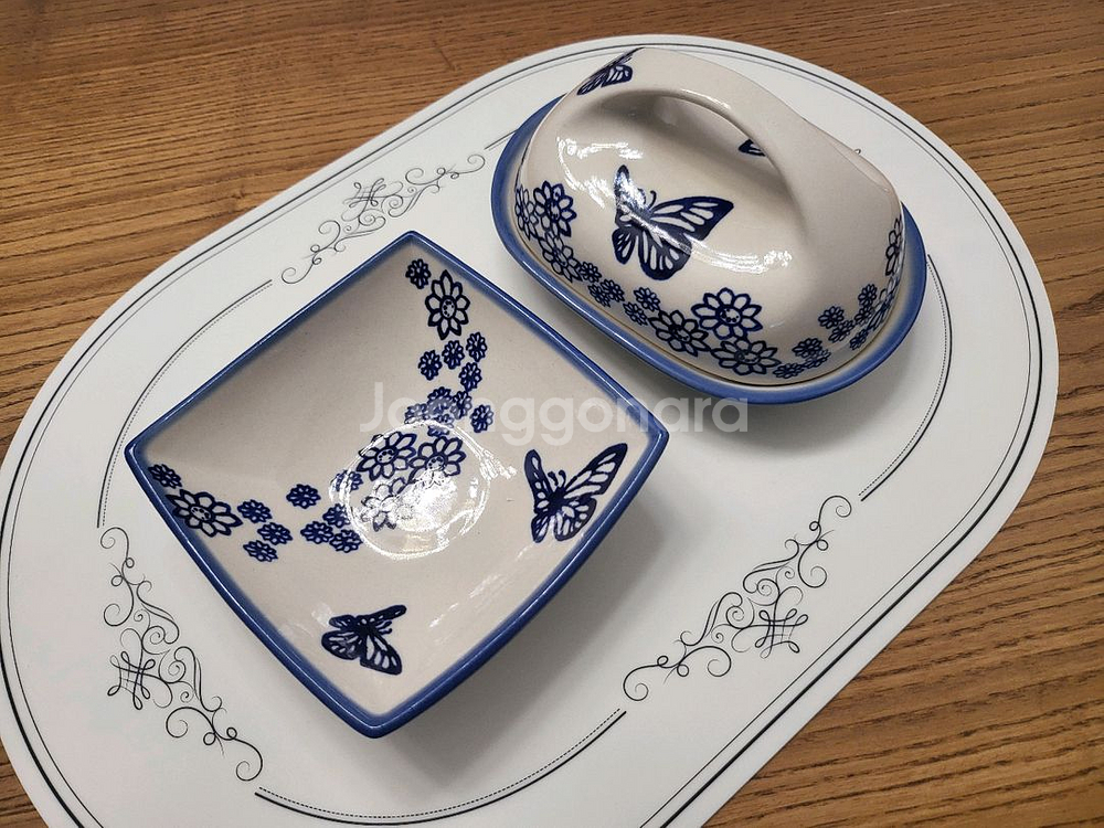 *폴란드 핸드메이드 나비그릇((새상품.정품))*--0