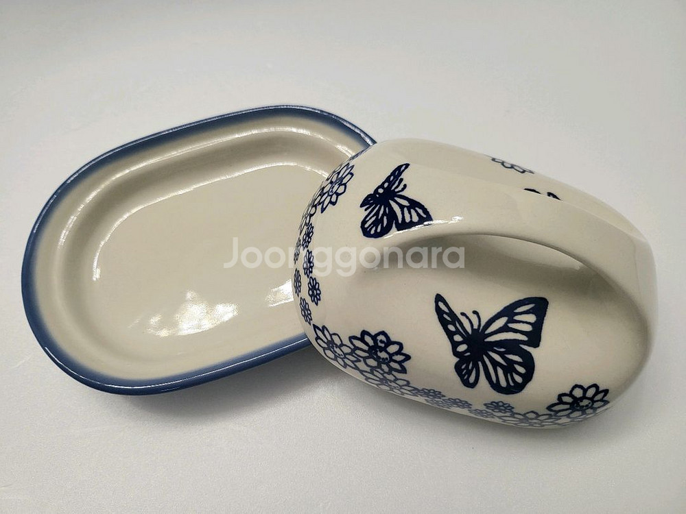 *폴란드 핸드메이드 나비그릇((새상품.정품))*--2
