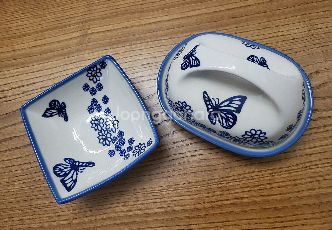 *폴란드 핸드메이드 나비그릇((새상품.정품))*--4