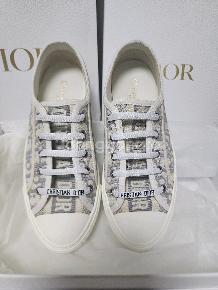 디올 스니커즈 오블리크 자수그레이 375 풀박스--2