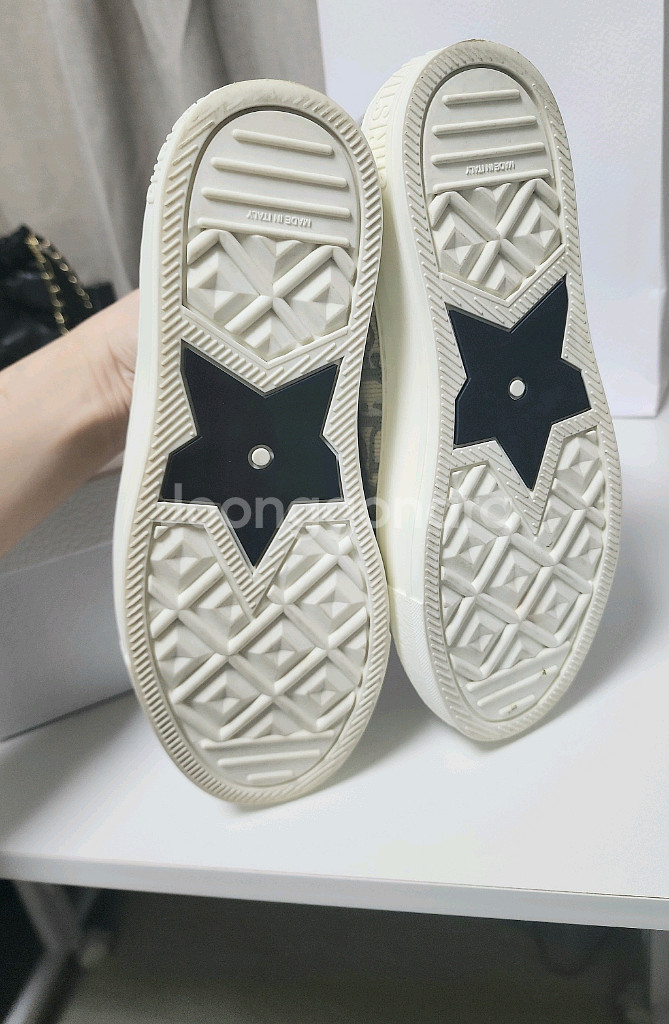 디올 스니커즈 오블리크 자수그레이 375 풀박스--5