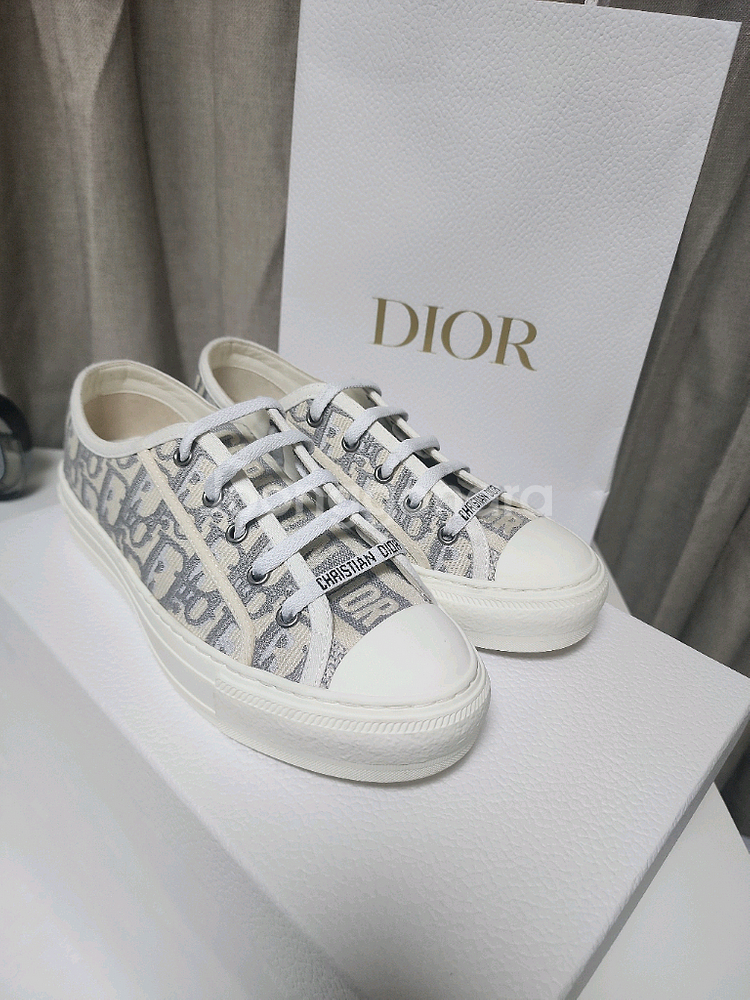 디올 스니커즈 오블리크 자수그레이 375 풀박스--3